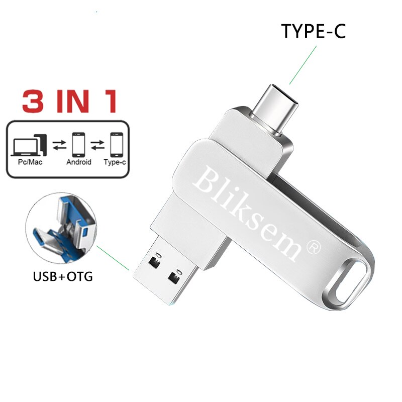 Clé USB 2.0 OTG type-c 64 go, support à mémoire externe pour SmartPhone,  MacBook et tablette – AZDAY