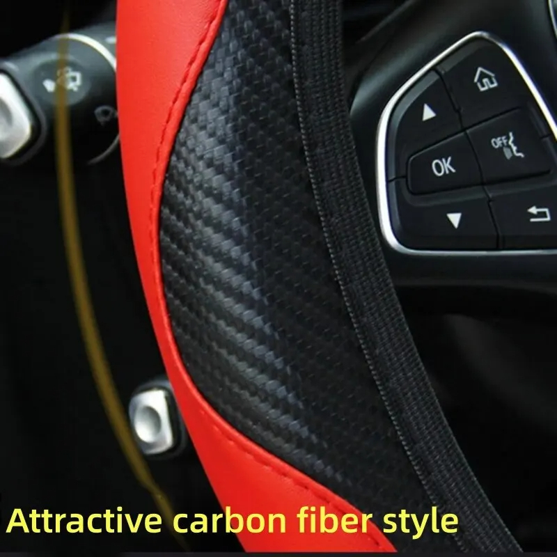 Juste de volant coordonnante en fibre de carbone pour voiture